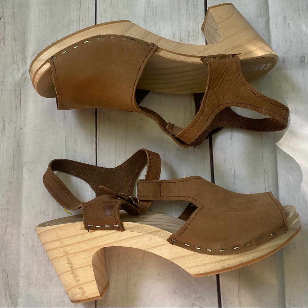 Sandgrens Sweden Nice Homemade Open Toe Clog Sandal. Size 38/7-7.5